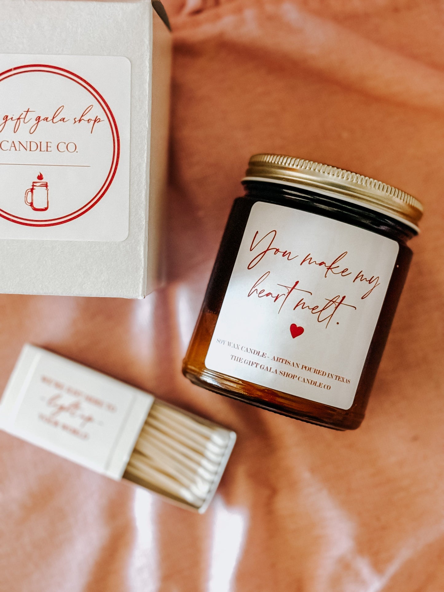 You Make My Heart Melt Candle | Valentines Gift Ideas for Him Soy candle Thegiftgalashop