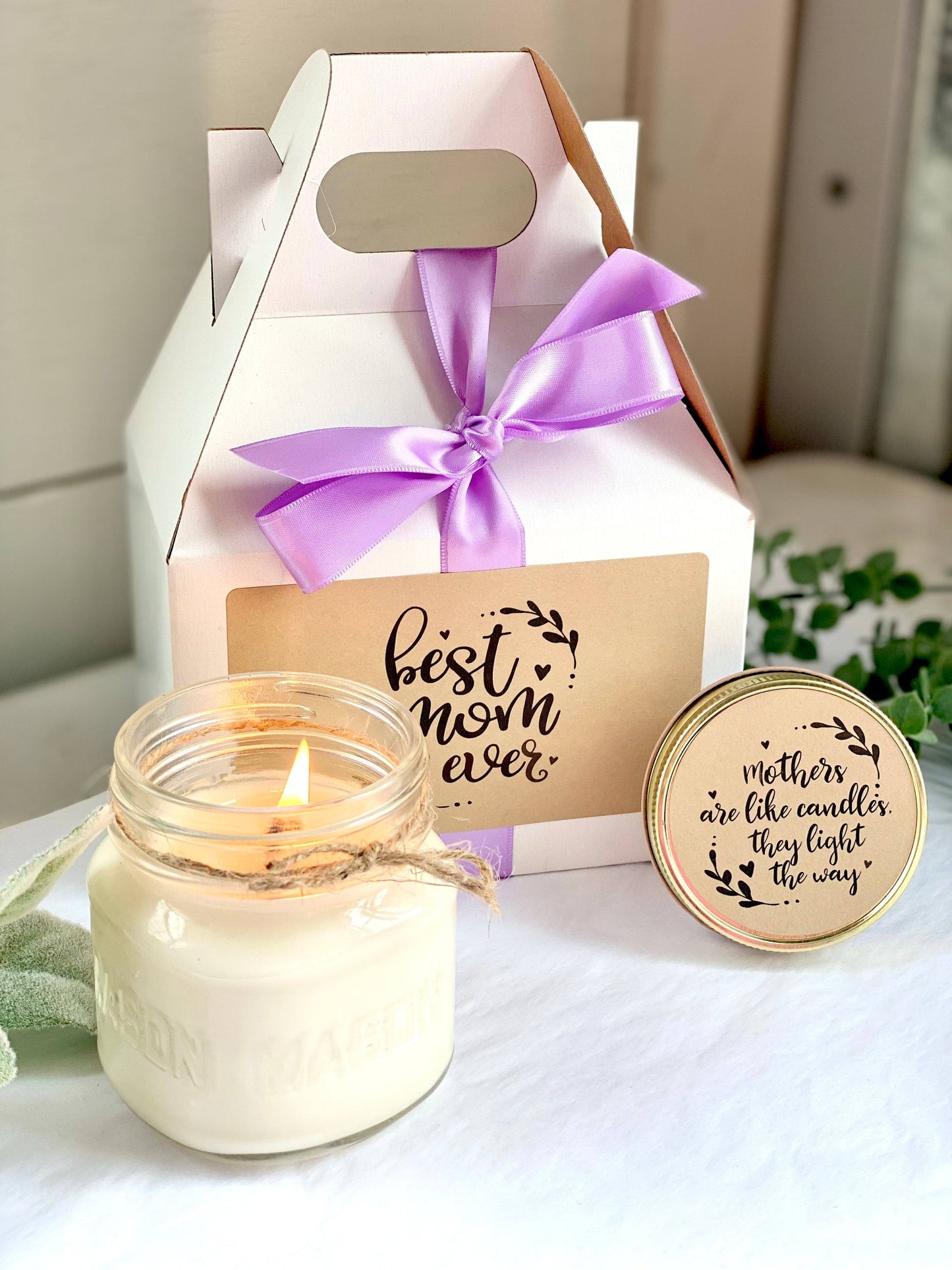 Best Mom Ever Candle | Birthday Gift for Mom | Mason Jar Soy Candle Thegiftgalashop