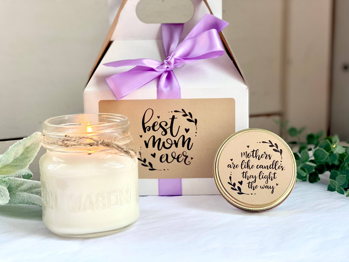 Best Mom Ever Candle | Birthday Gift for Mom | Mason Jar Soy Candle Thegiftgalashop