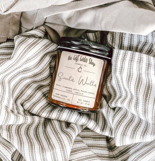 CLEARANCE Amber Jar Soy Candles Soy candle Thegiftgalashop