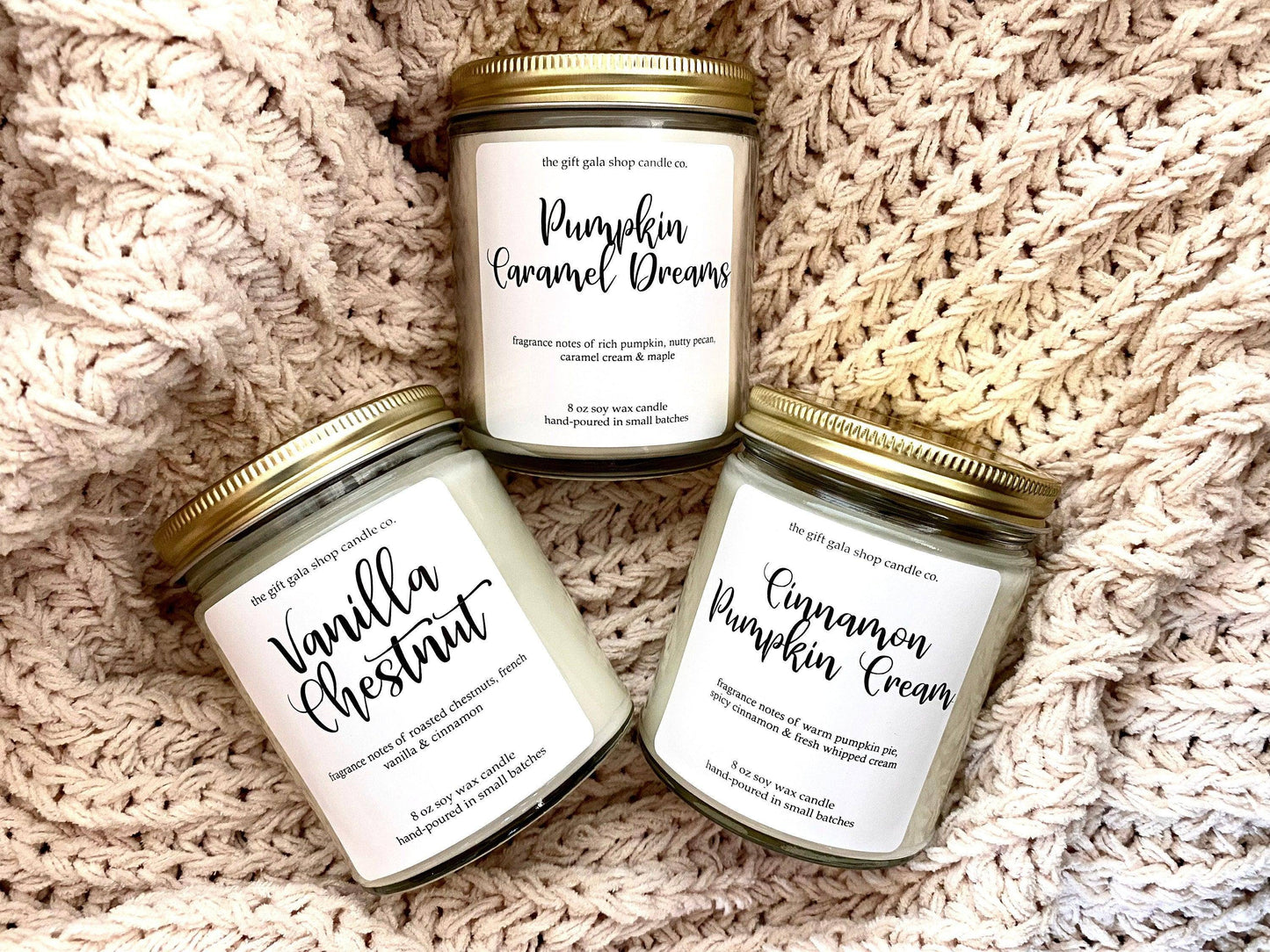 Fall Soy Candles | Dye Free & Hand Poured | Choose Scent Thegiftgalashop