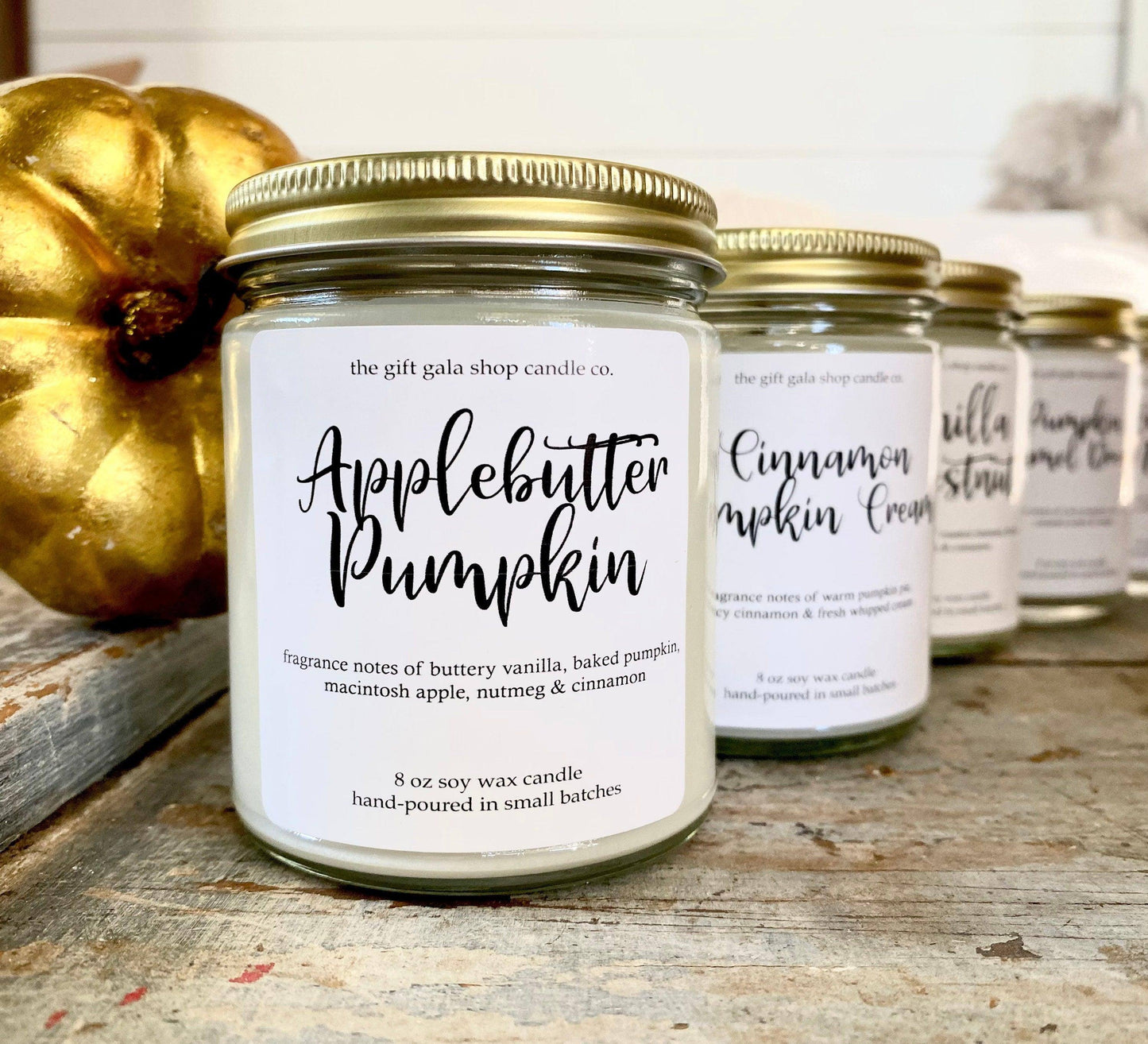 Fall Soy Candles | Dye Free & Hand Poured | Choose Scent Thegiftgalashop