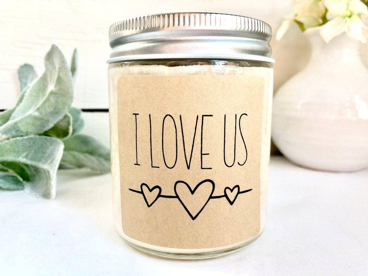 I Love Us Candle | Personalized Anniversary Gift Thegiftgalashop