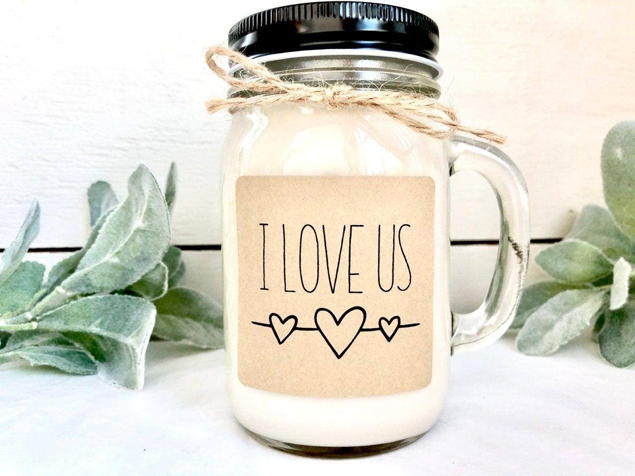 I Love Us Candle | Personalized Anniversary Gift Thegiftgalashop