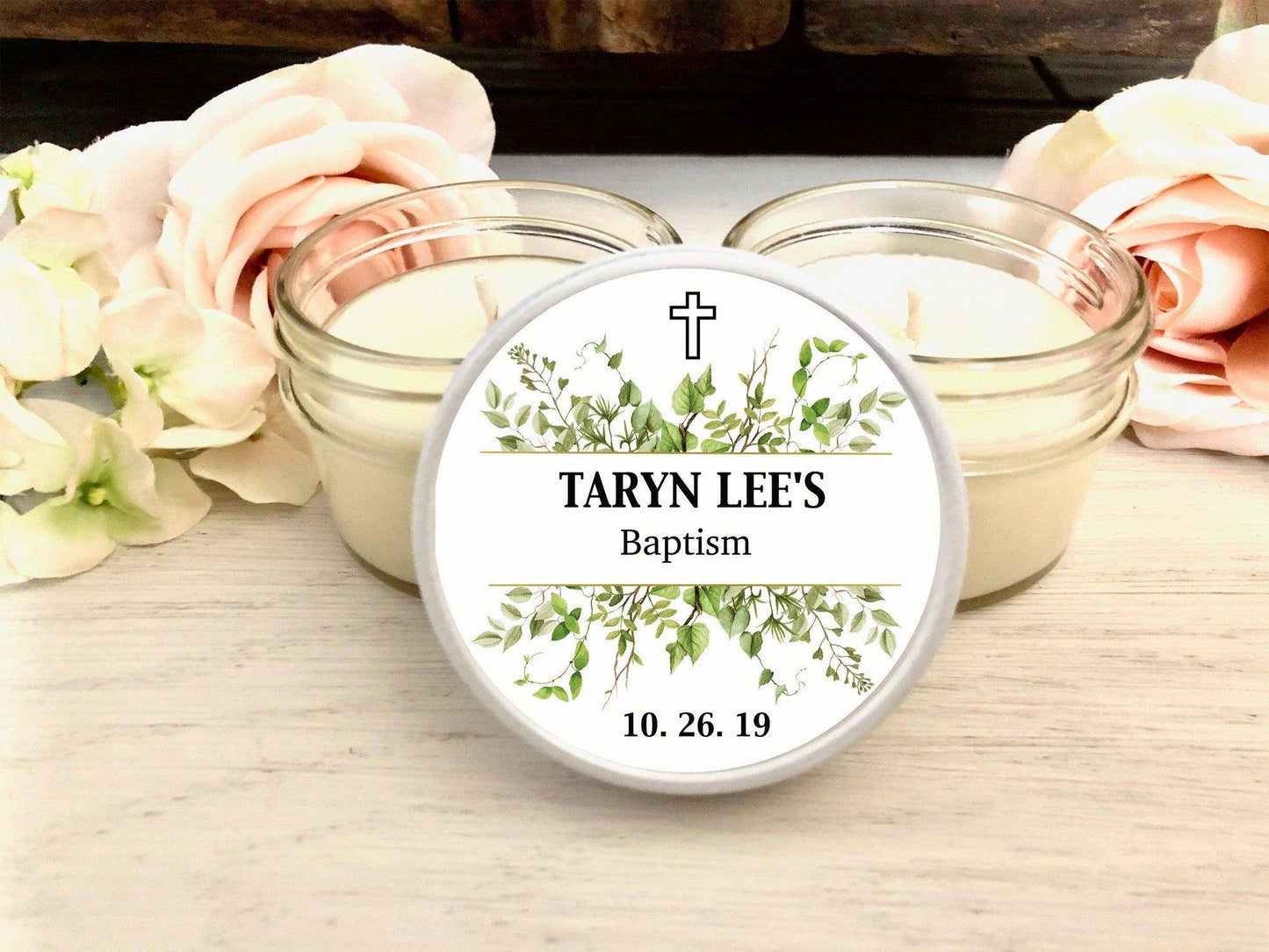 Modern Minimalistic Christening Favor | Baby Baptism Favors candle favors Thegiftgalashop