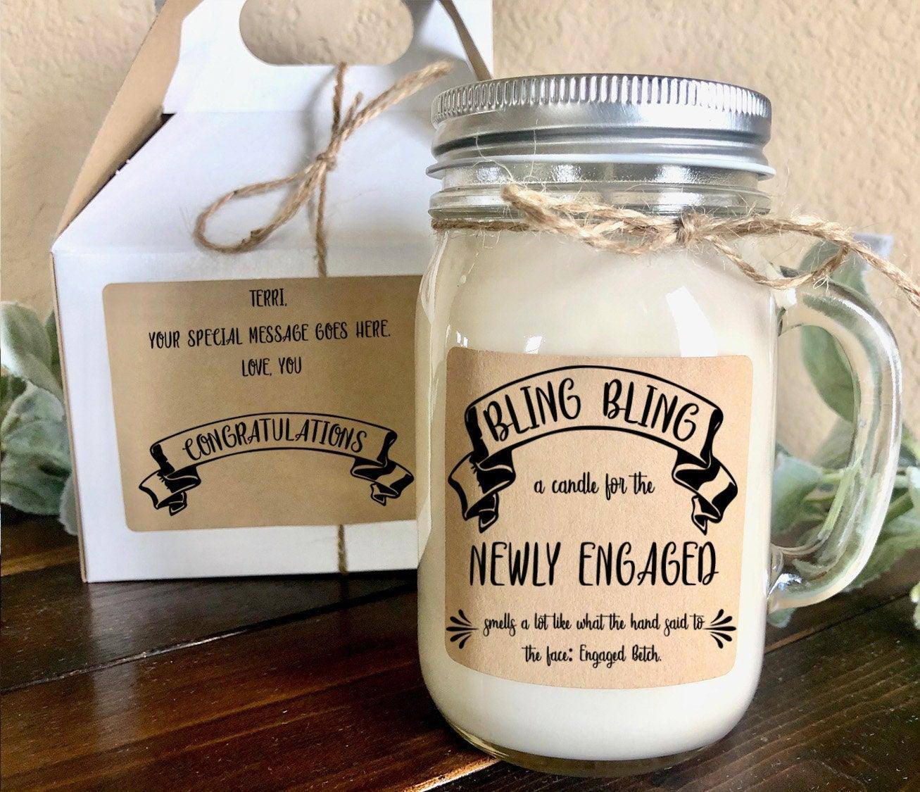 Newly Engaged Gift  Personalized Engagement Candle – The Gift