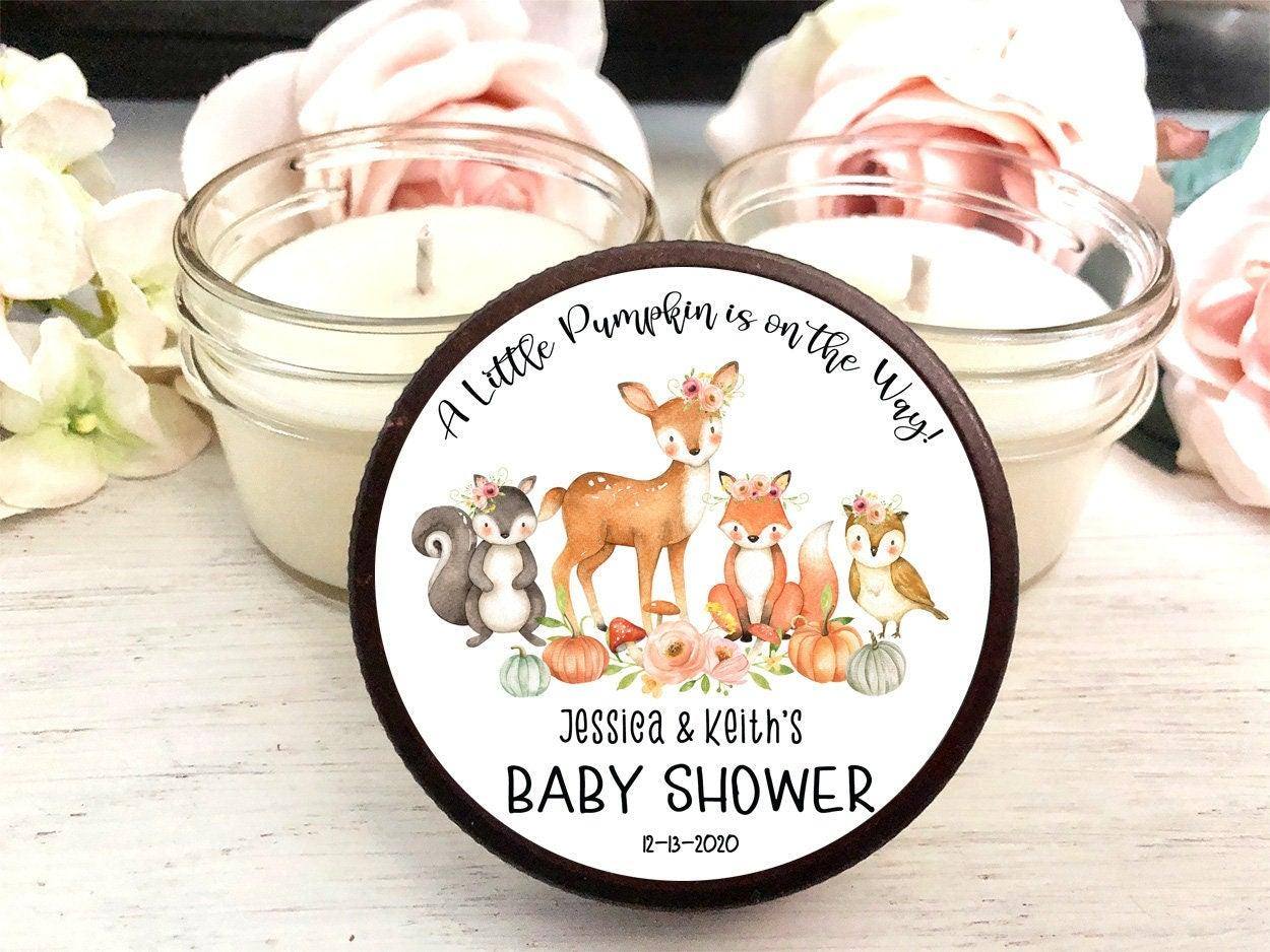 Woodland Friends Baby Shower Candles | Woodland Shower Favors | The Gift Gala Shop Thegiftgalashop