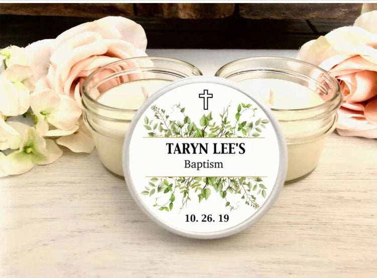 Baptism Candle Favors | First Communion Candle Favors