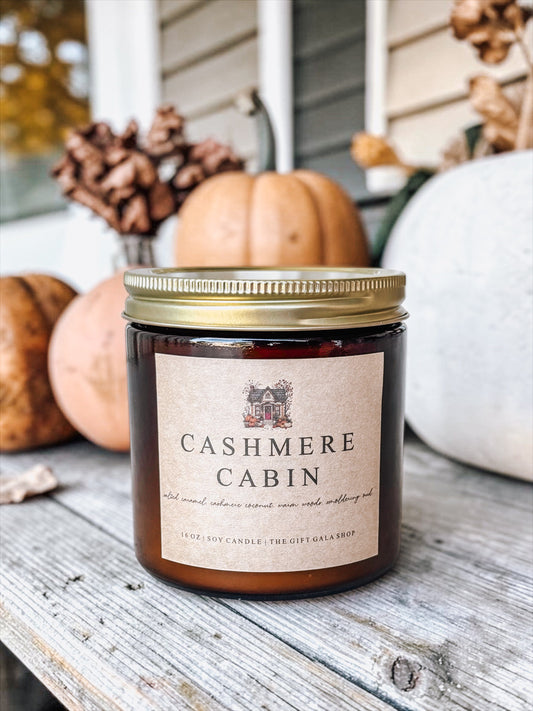 16 oz Amber Jar Fall Candle | 2 Wick Non-Toxic Soy Candle | Pumpkin Spice, Apple Cider & Cozy Autumn Scents The Gift Gala Shop Candle Co. 