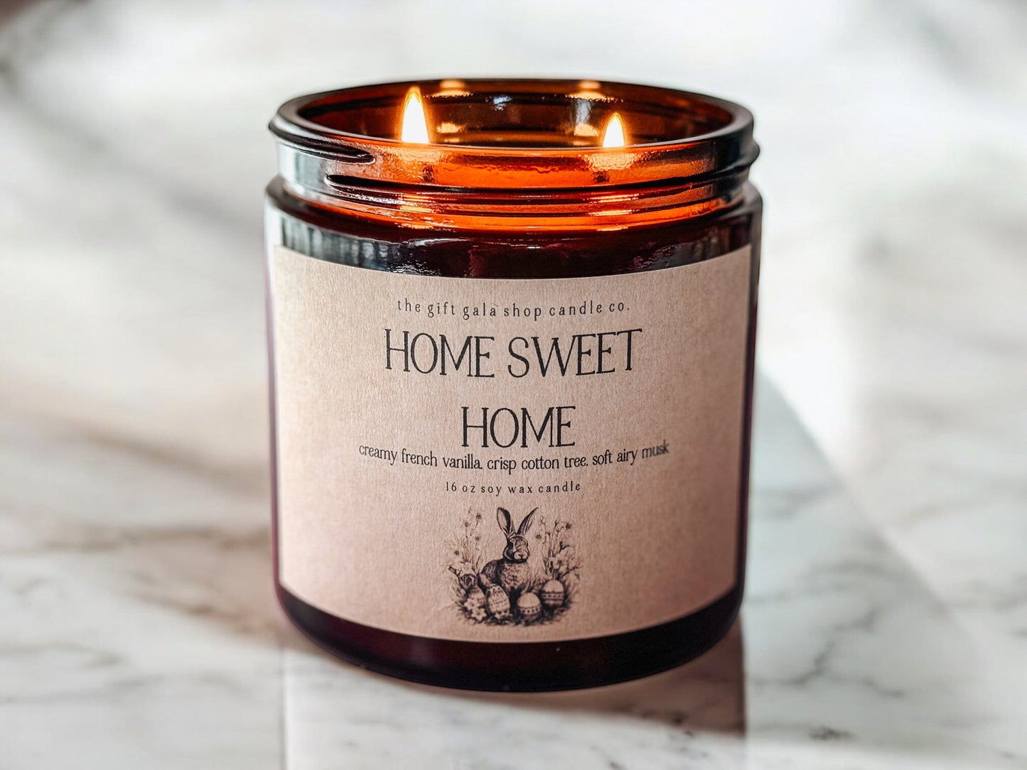 16 oz Home Sweet Home Scented Soy Candle | Best Handmade Candle for Primitive Spring Decor The Gift Gala Shop Candle Co. 