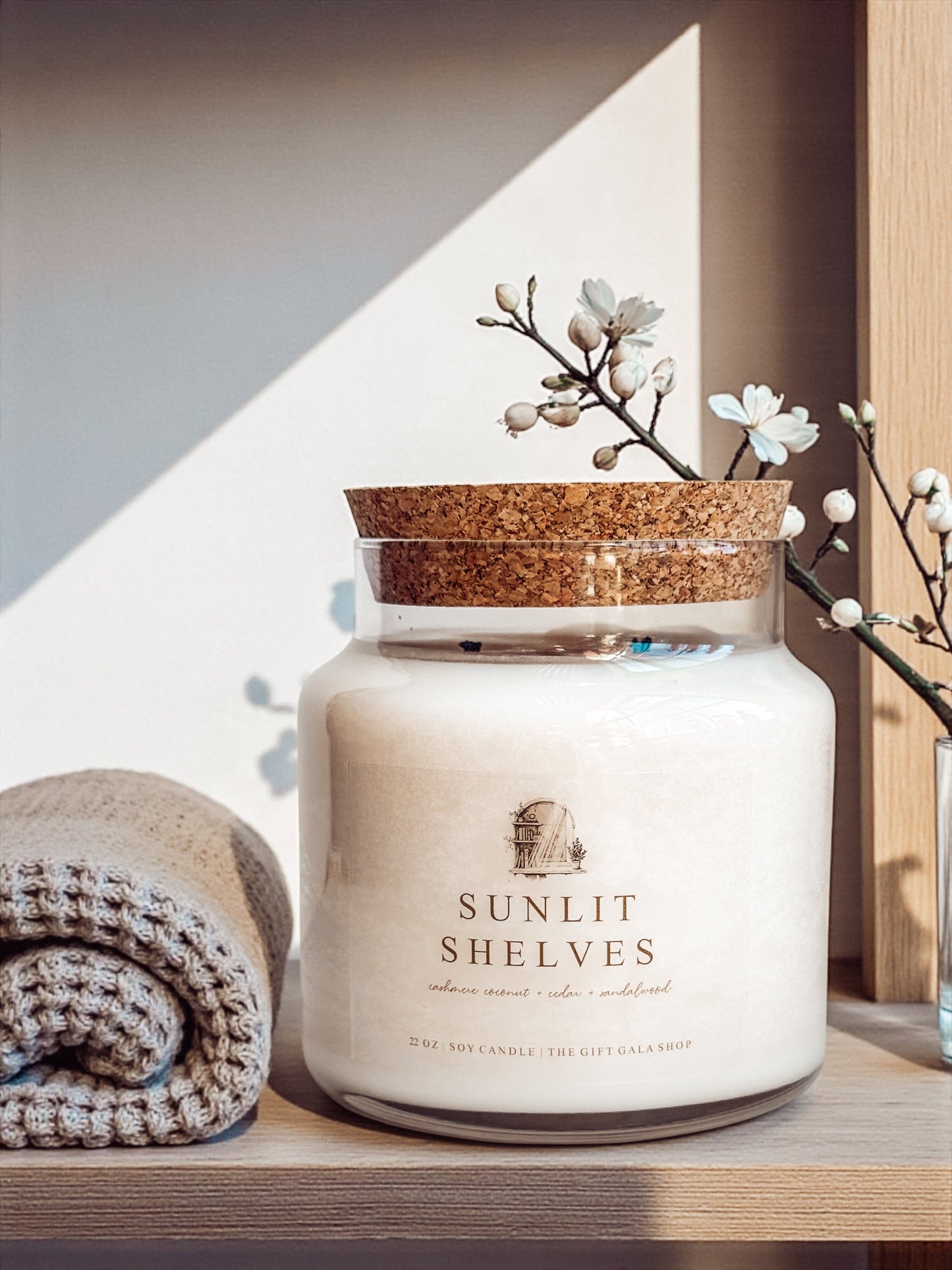 22 oz Spring Soy Candles | Large Apothecary Jar Candle with Cork Lid | Vintage Home Fragrance | Hand Poured Nontoxic Candle The Gift Gala Shop Candle Co. 