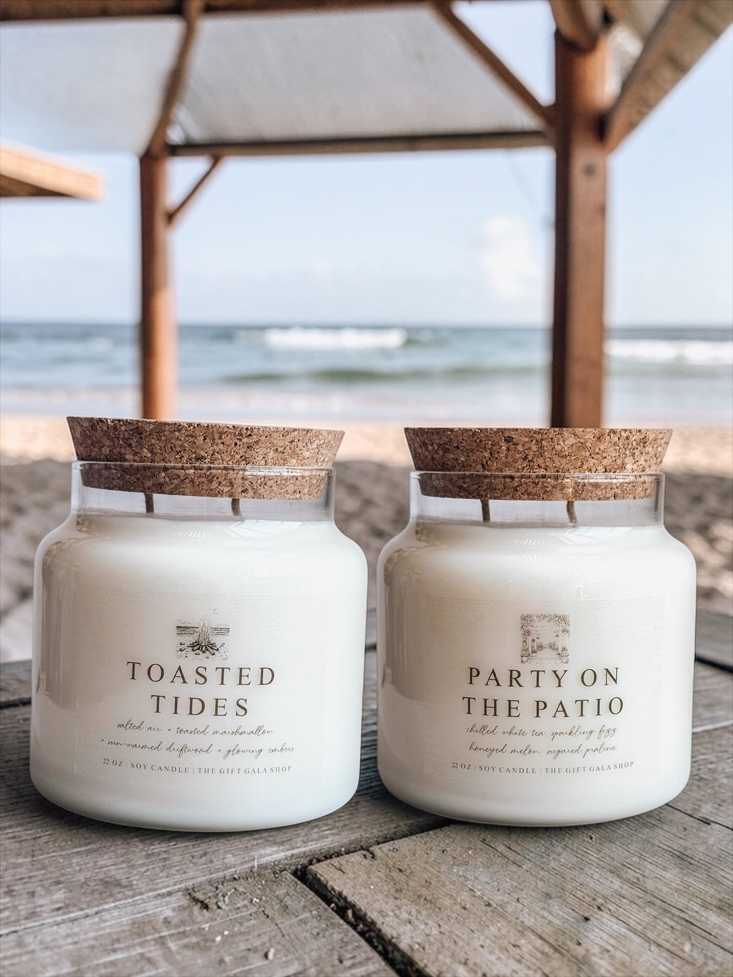 22 oz Summer Soy Candle | Apothecary Jar Candle | Non-Toxic Large Candle | Beachy, Citrus & Cozy Luxury Scents The Gift Gala Shop Candle Co. 