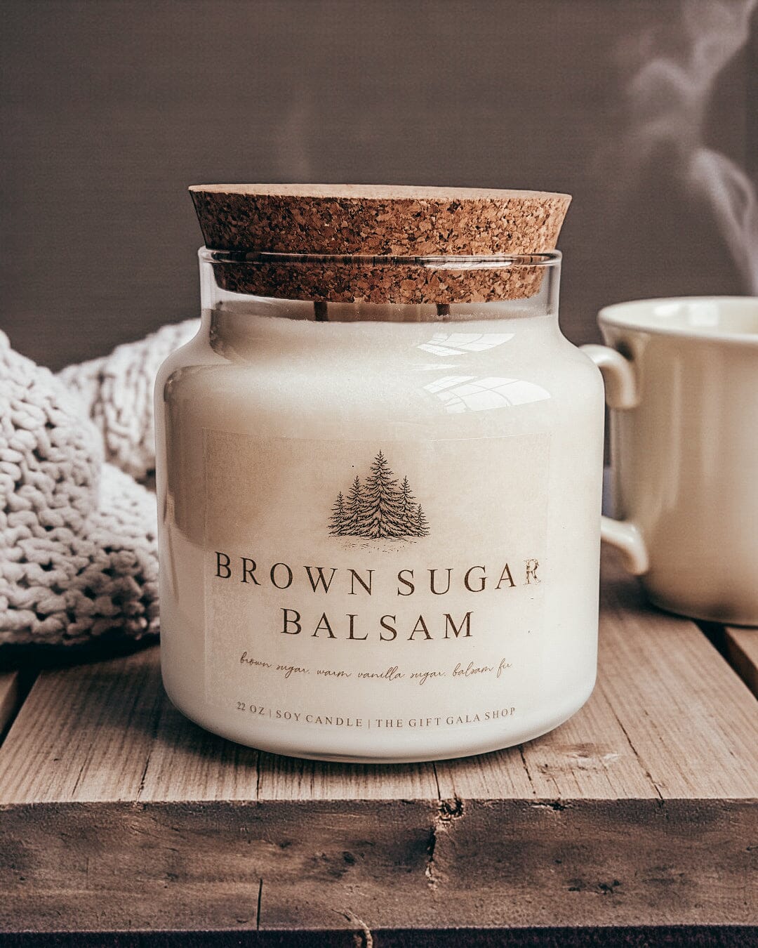 22 oz Winter Soy Candles | Large Apothecary Jar Candles | Cozy Winter Scents | Hand Poured Nontoxic Candle The Gift Gala Shop Candle Co. 