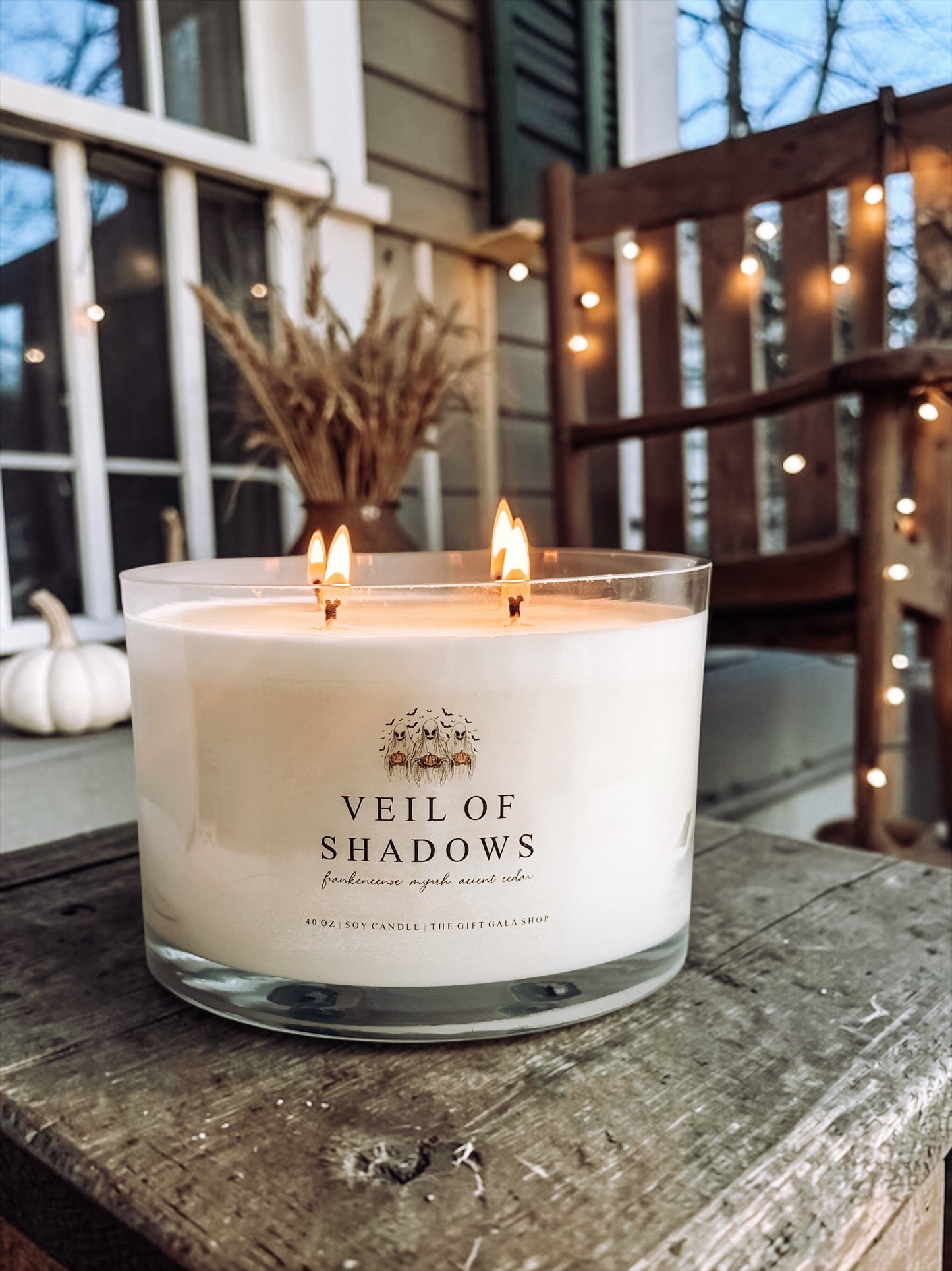 40 oz Halloween Soy Candle | Extra Large 4-Wick Candle | Hand Poured Nontoxic Fall Candle | Spooky Autumn Scents The Gift Gala Shop Candle Co. 