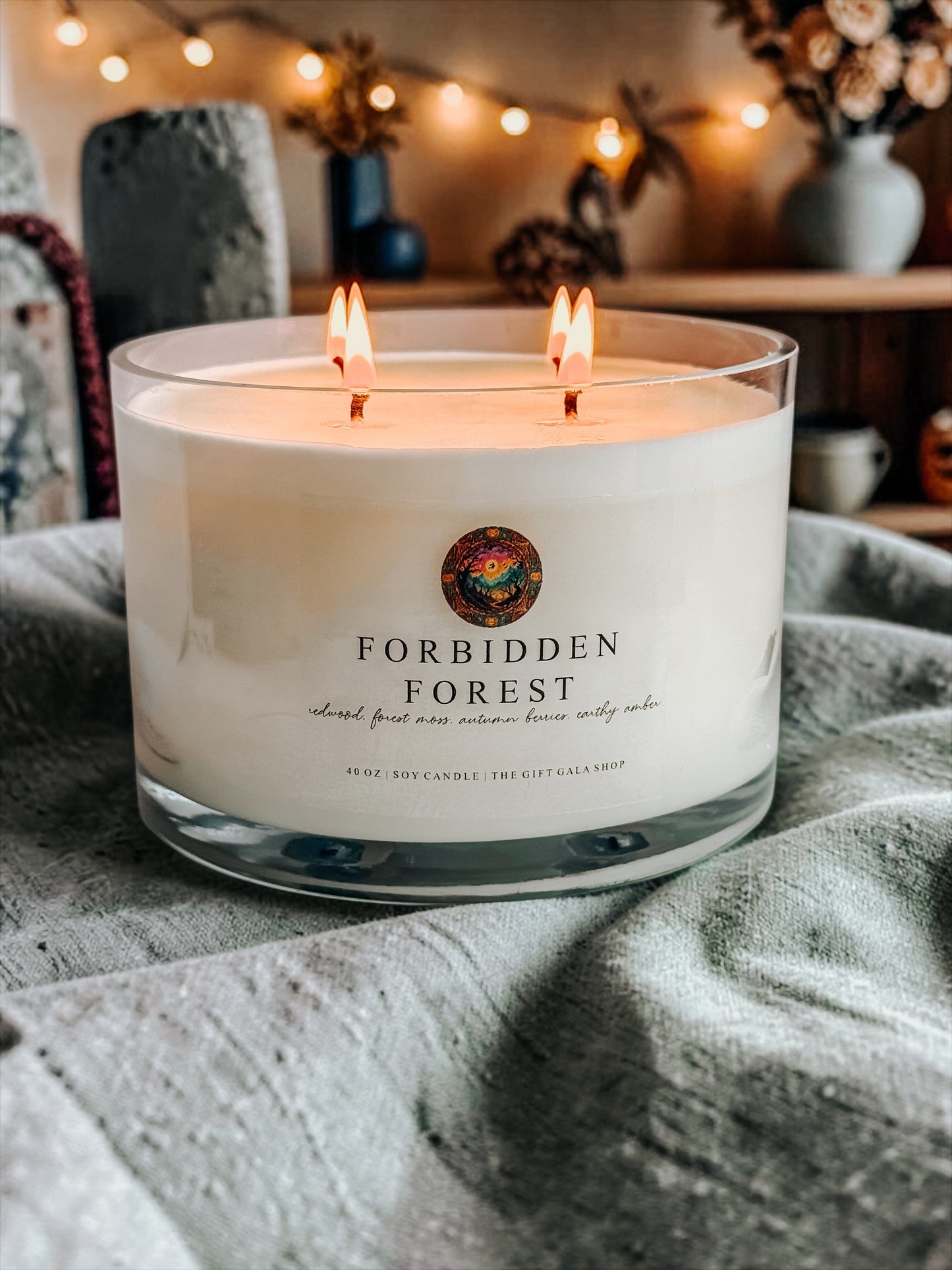 40 oz Halloween Soy Candle | Extra Large 4-Wick Candle | Hand Poured Nontoxic Fall Candle | Spooky Autumn Scents The Gift Gala Shop Candle Co. 