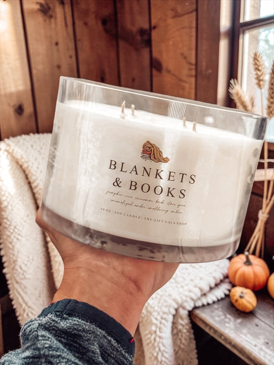 40 oz XL Fall Candle | 4 Wick Non-Toxic Soy Candle | Luxury Autumn Home Fragrance | Pumpkin, Apple & Spice Scents The Gift Gala Shop Candle Co. 