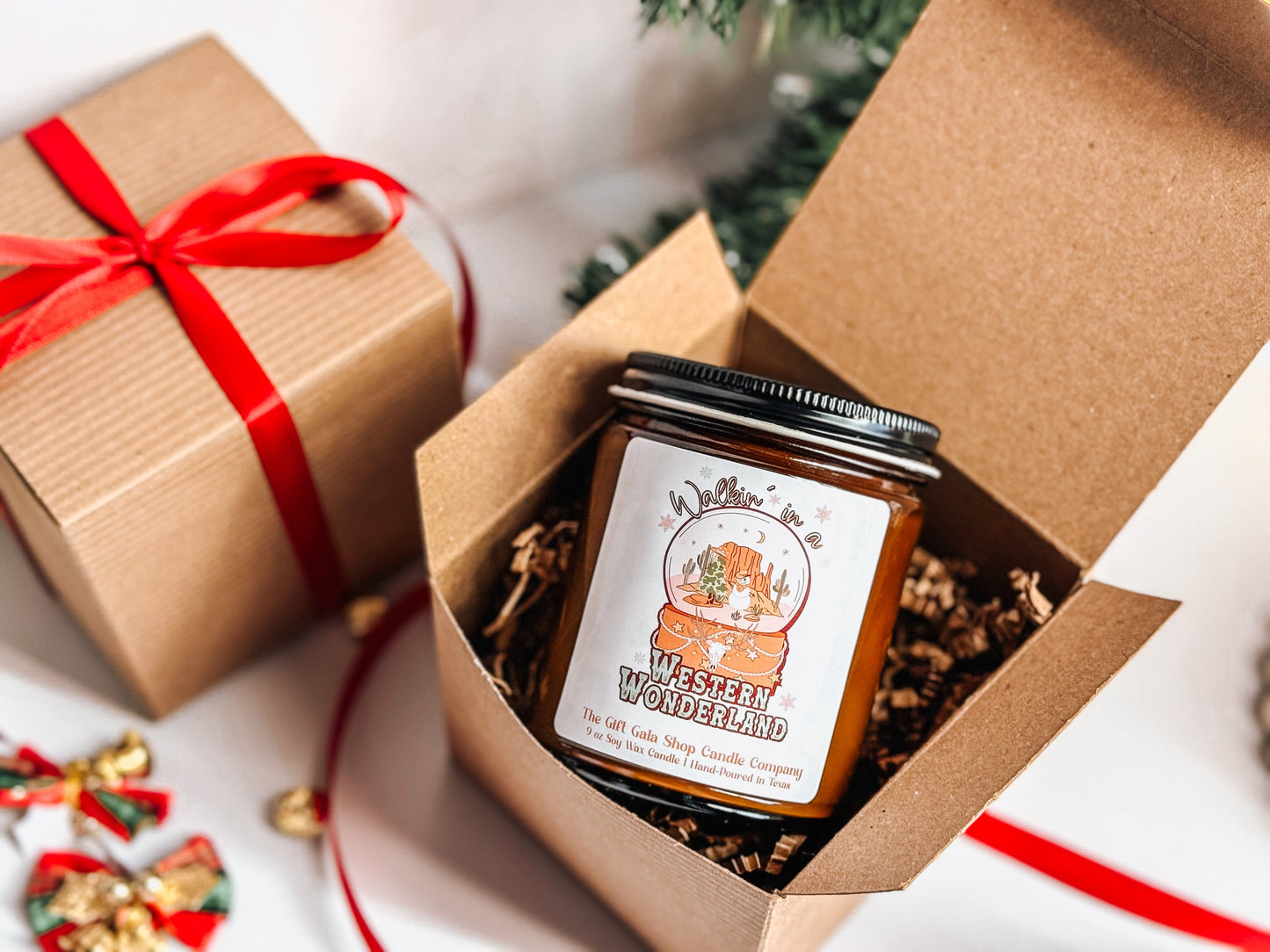 8 oz Western Christmas Candle | Walkin' In A Western Wonderland | Rustic Christmas Decor The Gift Gala Shop Candle Co. 