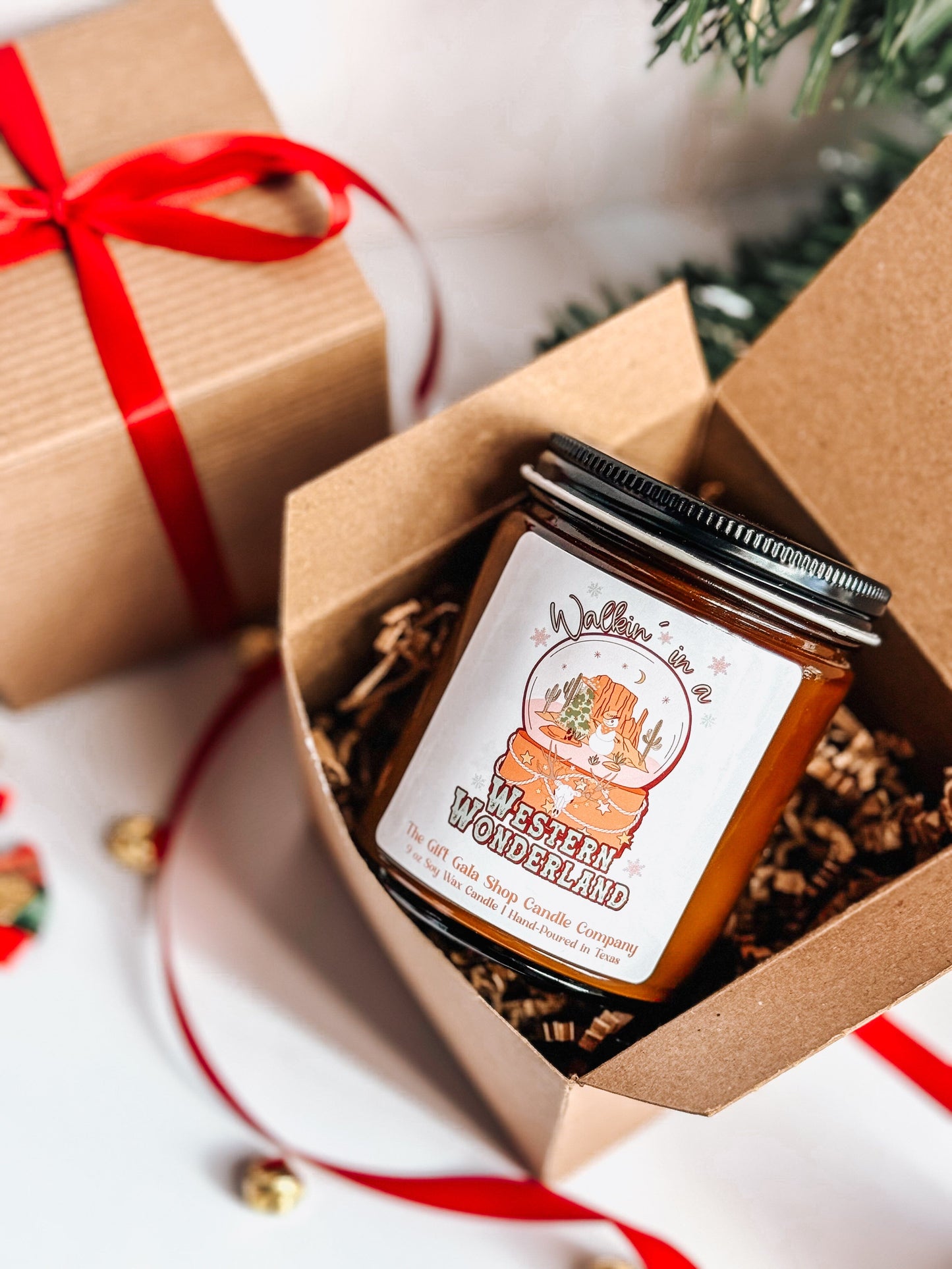 8 oz Western Christmas Candle | Walkin' In A Western Wonderland | Rustic Christmas Decor The Gift Gala Shop Candle Co. 