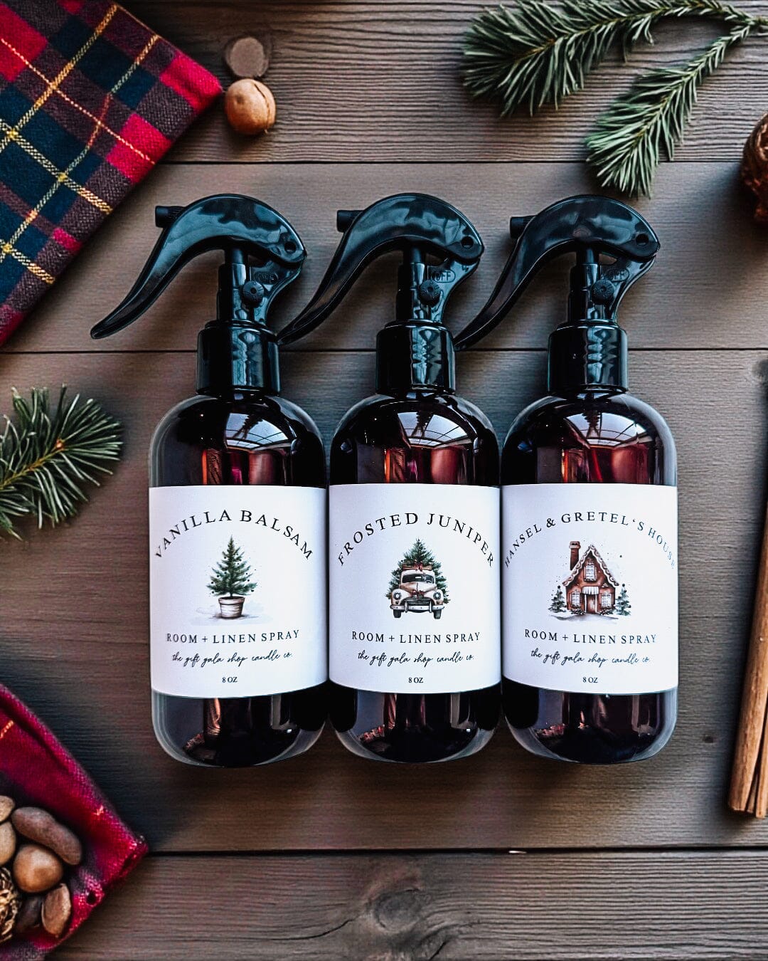 8 oz Winter Room + Linen Spray | Nontoxic Area Spray The Gift Gala Shop Candle Co. 