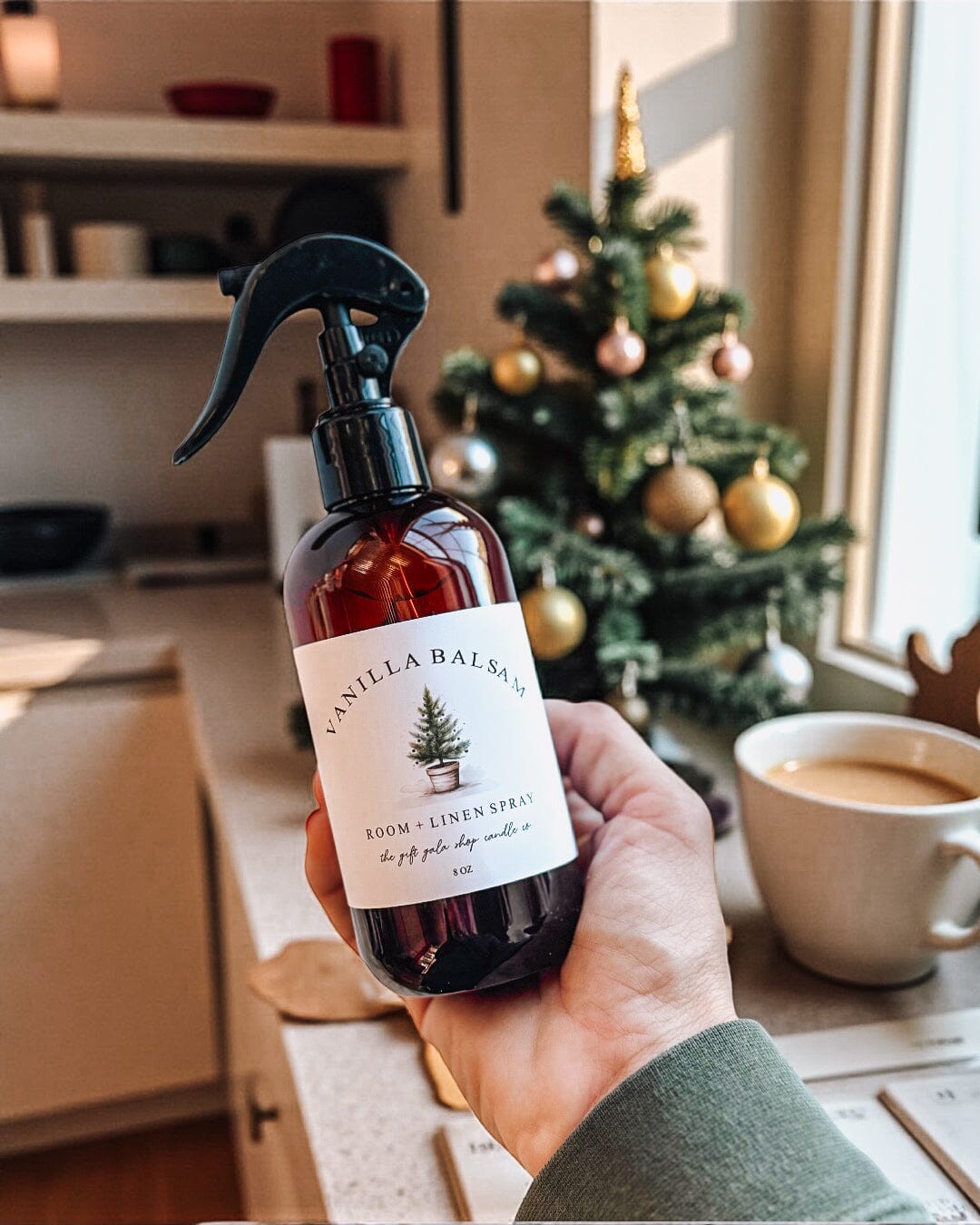 8 oz Winter Room + Linen Spray | Nontoxic Area Spray The Gift Gala Shop Candle Co. 