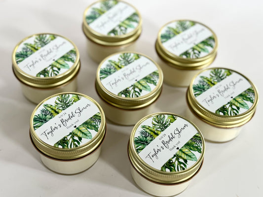 Destination Wedding Favors | Tropical Bridal Shower Favor Candles