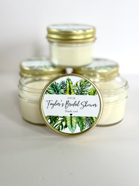 Destination Wedding Favors | Tropical Bridal Shower Favor Candles