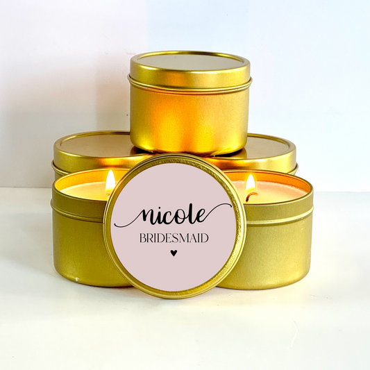 Personalized Bridesmaid Candle | Candles for Bridesmaid Box