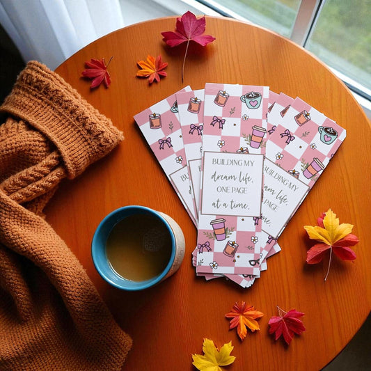 Building My Dream Life Motivational Bookmark - Self Growth Bookmark - Gift for Readers The Gift Gala Shop Candle Co. 