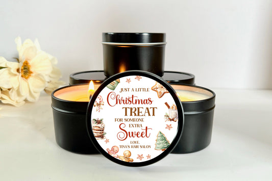Bulk Stocking Stuffer Candles | Set of 10 - 4 oz Holiday Candles | Custom Christmas Candle Favors Candle Favors The Gift Gala Shop Candle Co.