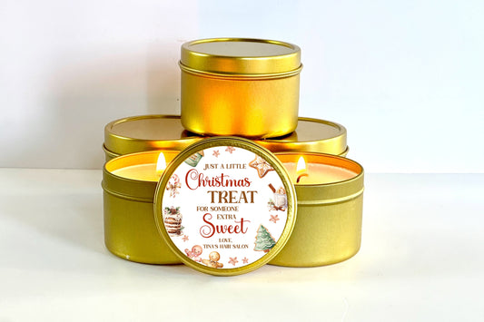 Bulk Stocking Stuffer Candles | Set of 10 - 4 oz Holiday Candles | Custom Christmas Candle Favors Candle Favors The Gift Gala Shop Candle Co.