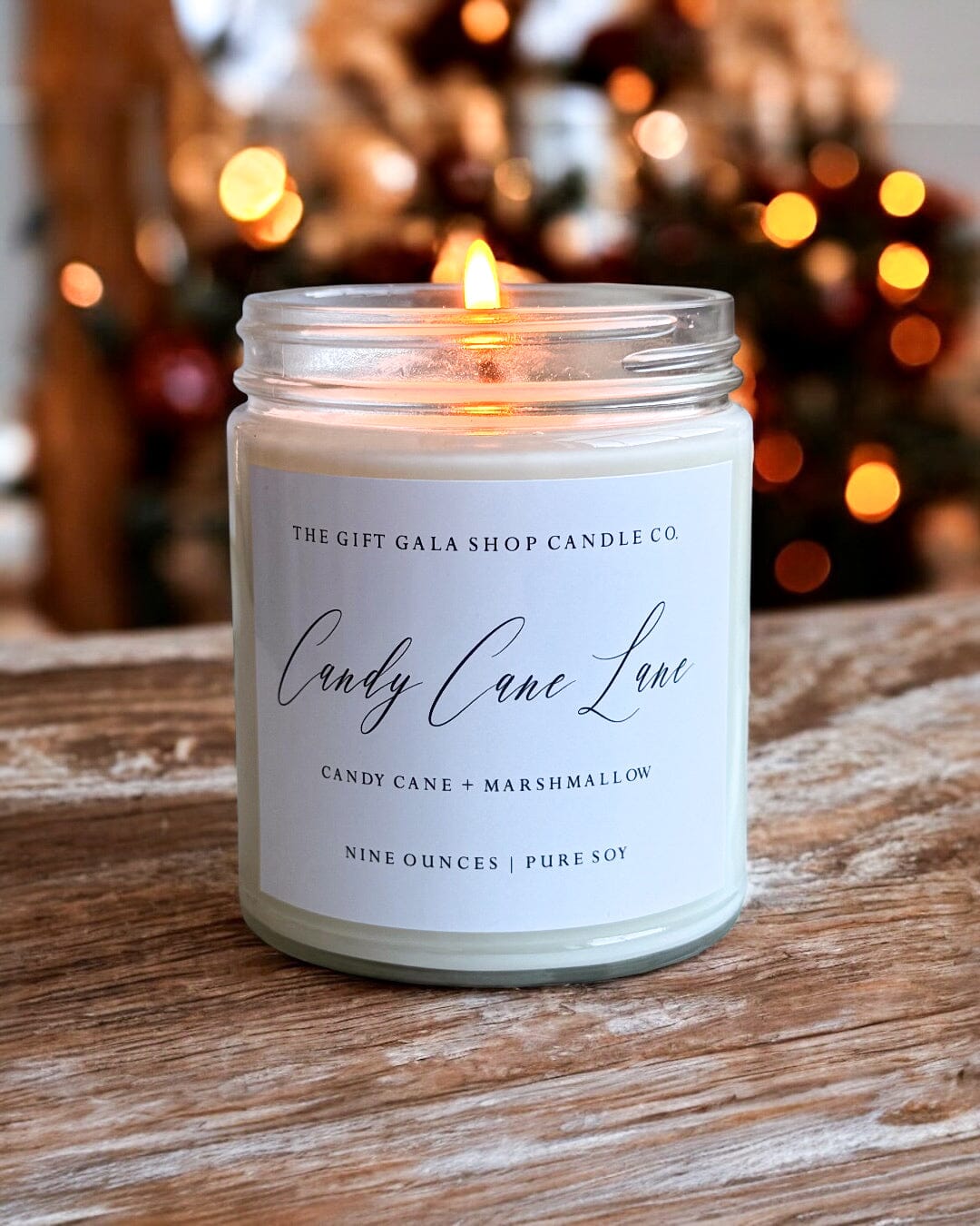 Candy Cane Lane Scented Soy Candle | Christmas Candle | Non-Toxic Holiday Home Décor Gift The Gift Gala Shop Candle Co. 