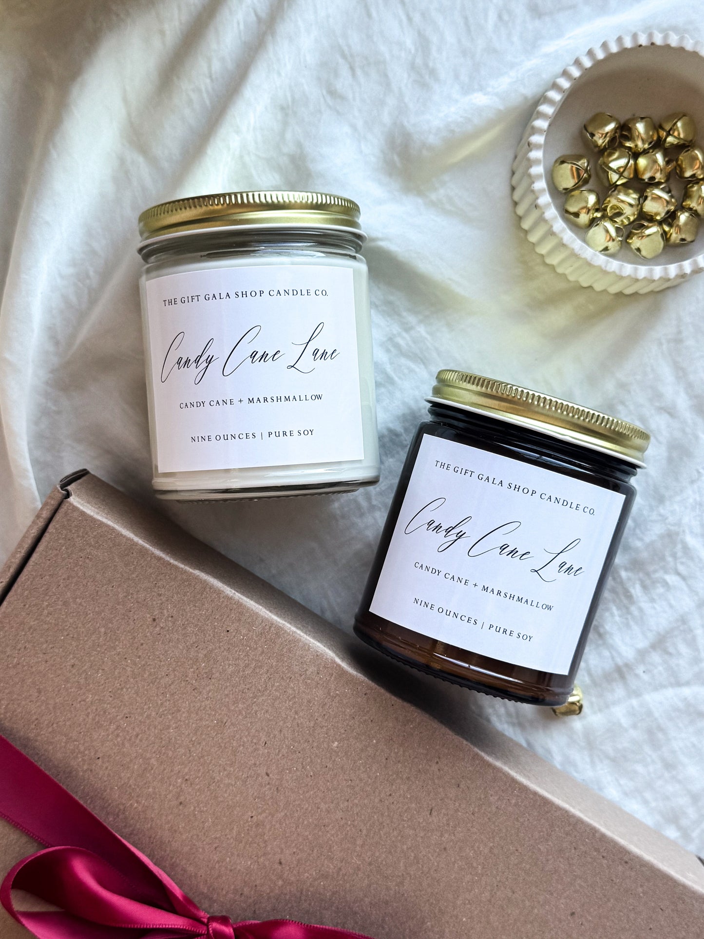 Candy Cane Lane Scented Soy Candle | Christmas Candle | Non-Toxic Holiday Home Décor Gift The Gift Gala Shop Candle Co. 