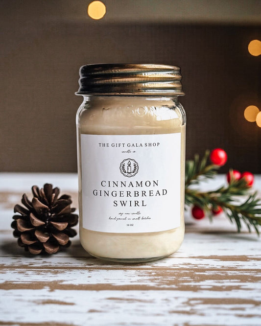 Christmas Mason Jar Soy Candles | Choose Scent Thegiftgalashop