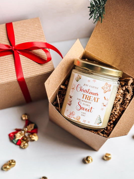 Christmas Treat for Someone Sweet Candle | Handmade Scented Soy Candle | Toxin Free Candle | Holiday Bakery Scented Candle | Christmas Table Decor | Stocking Stuffer Soy candle Thegiftgalashop