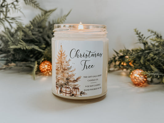 Christmas Tree Candle | Handmade Soy Candle | Toxin Free Candle | Woody Christmas Candle | Best Selling Holiday Candle | Christmas Decor Thegiftgalashop