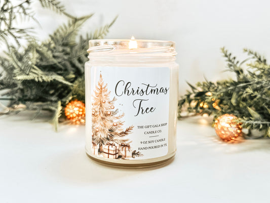 Christmas Tree Candle | Handmade Soy Candle | Toxin Free Candle | Woody Christmas Candle | Best Selling Holiday Candle | Christmas Decor Thegiftgalashop