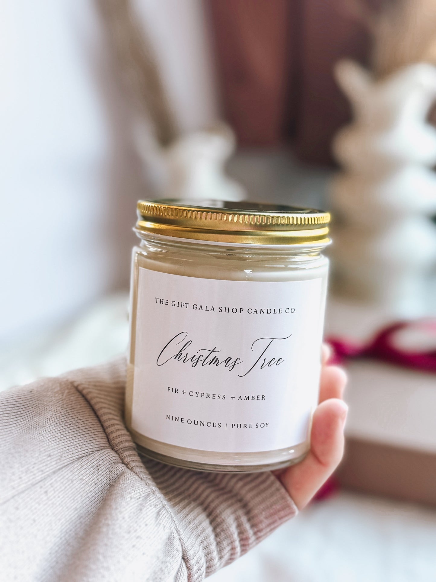 Christmas Tree Scented Soy Candle | Fir, Cypress & Amber Holiday Candle | Non-Toxic Christmas Gift The Gift Gala Shop Candle Co. 