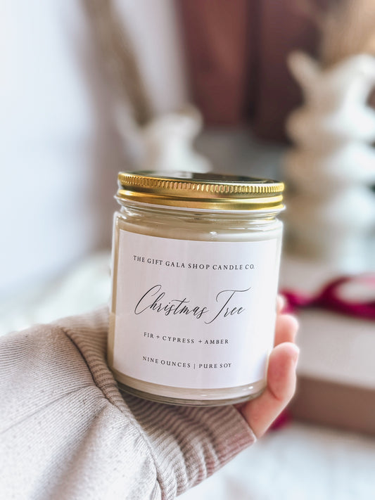 Christmas Tree Scented Soy Candle | Fir, Cypress & Amber Holiday Candle | Non-Toxic Christmas Gift The Gift Gala Shop Candle Co.