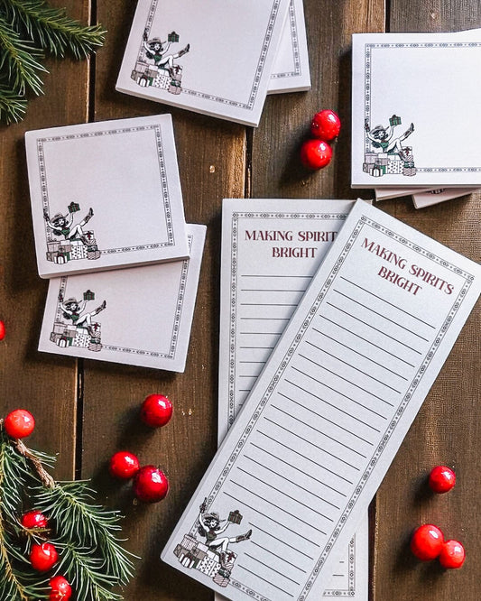 Cowgirl Making Spirits Bright Sticky Notes | Western Holiday Gift & Desk Accessory | Rustic Country Christmas Stationery The Gift Gala Shop Candle Co.