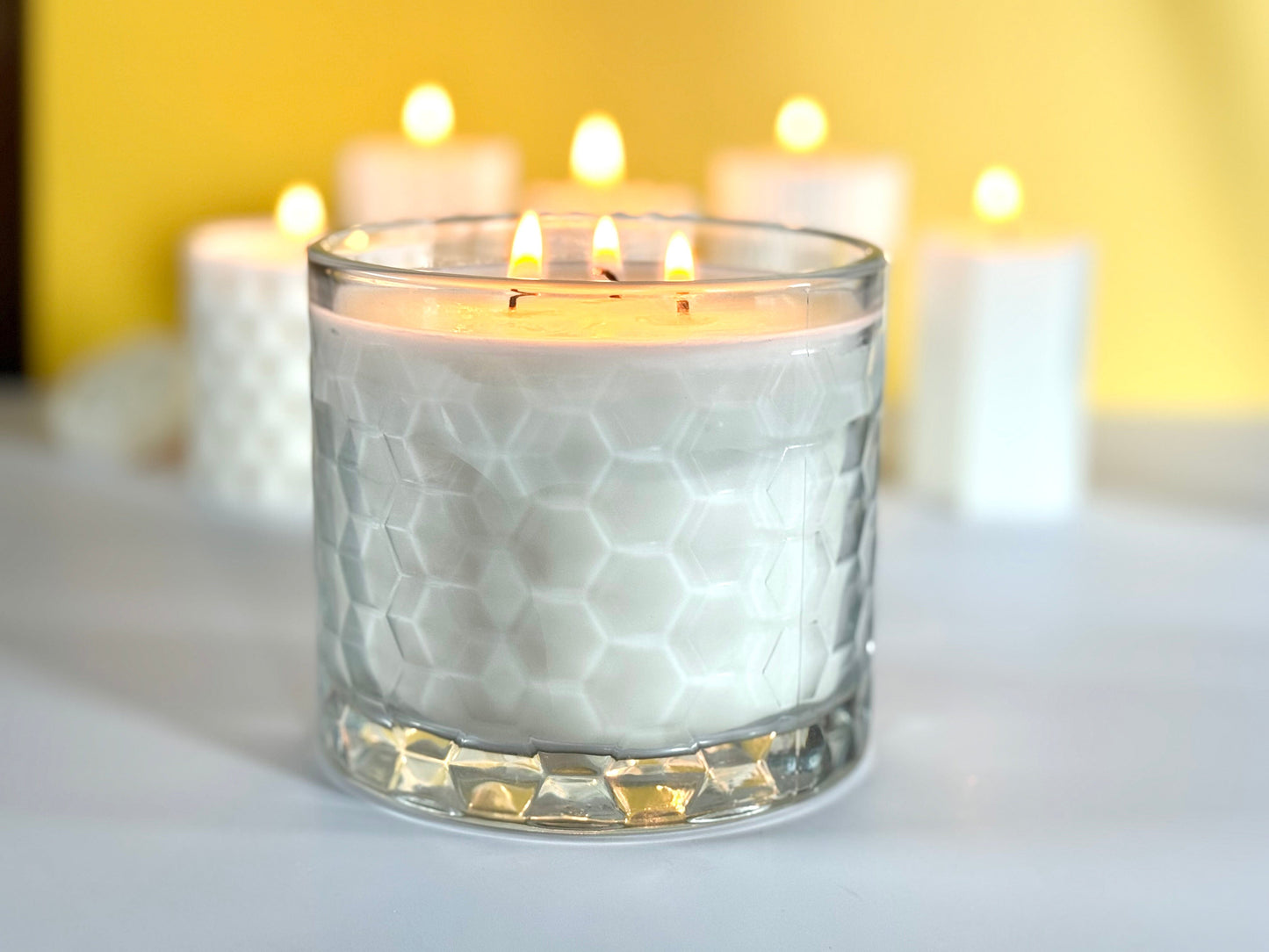 Decorative Honeycomb Soy Candle | Large Long Lasting Candle Soy candle Thegiftgalashop 