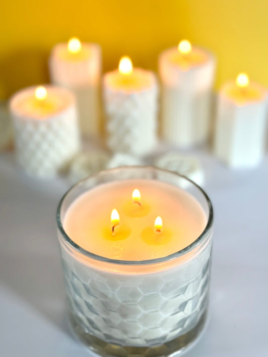 Decorative Honeycomb Soy Candle | Large Long Lasting Candle Soy candle Thegiftgalashop