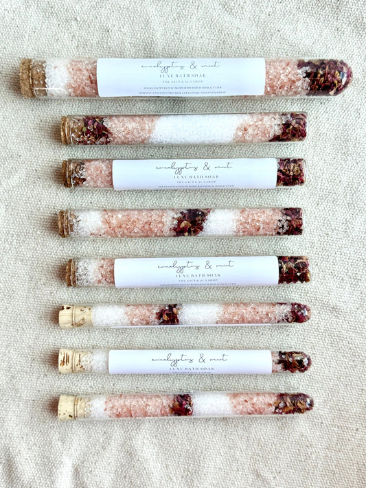 Eucalyptus & Mint Botanical Bath Soak | Natural Bath Salt Soak The Gift Gala Shop Candle Co.
