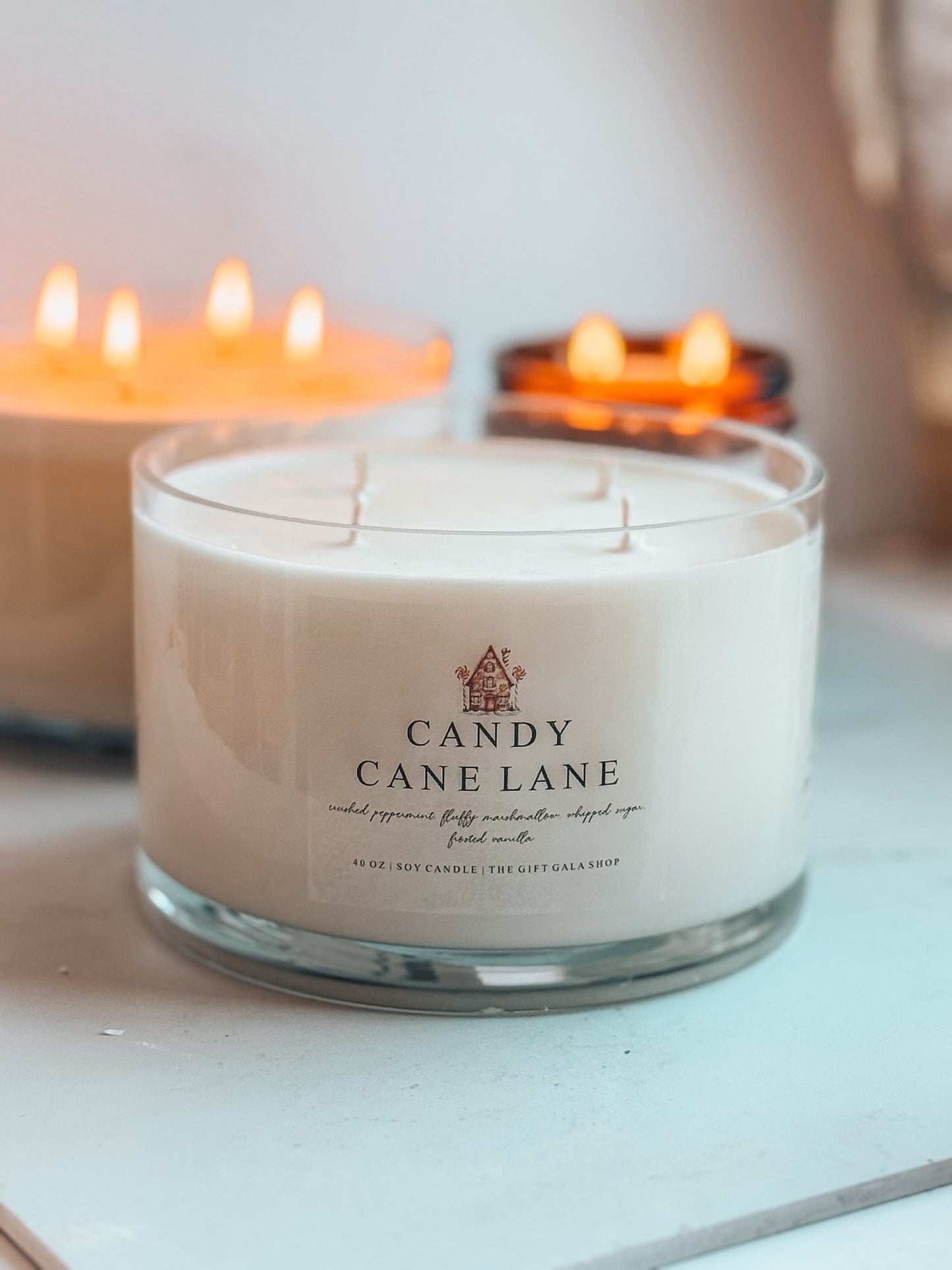 Extra Large Christmas Candle | 40 oz 4 Wick Soy Candle | Hand Poured Holiday Candle | Oversized Christmas Gift The Gift Gala Shop Candle Co. 