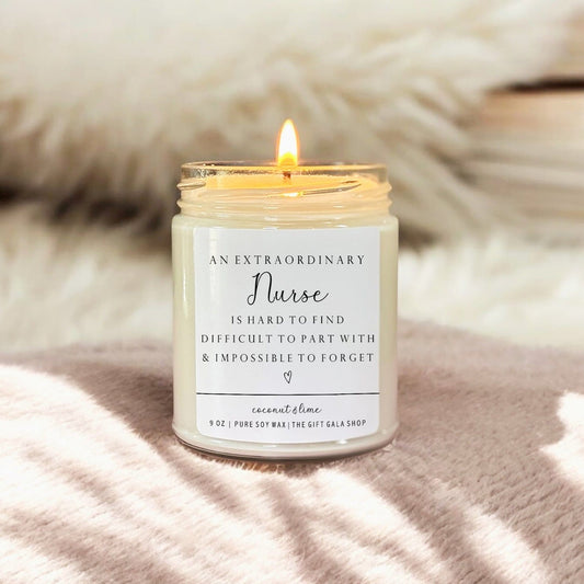 Extraordinary Nurse Personalized Candle | Thank you Gift for Nurse, College, Teacher, Coach, Appreciation Gift, Graduation Gift The Gift Gala Shop Candle Co.