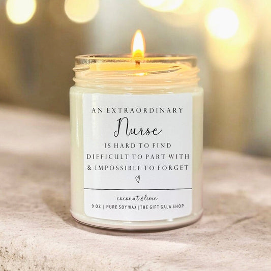 Extraordinary Nurse Personalized Candle | Thank you Gift for Nurse, College, Teacher, Coach, Appreciation Gift, Graduation Gift The Gift Gala Shop Candle Co.