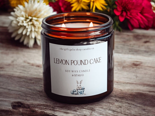 Farmhouse Lemon Pound Cake Candle | Hand-Poured Easter Candle | Nontoxic & Small Batch The Gift Gala Shop Candle Co.
