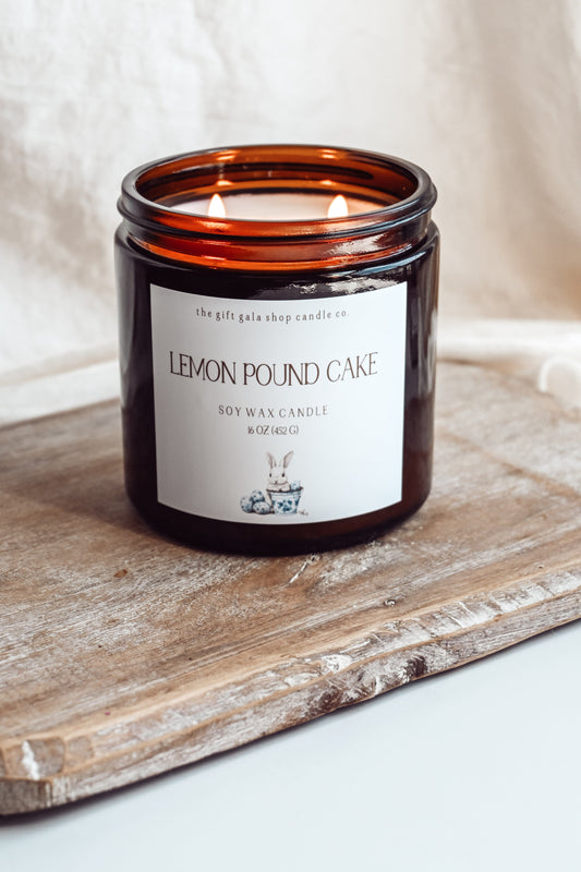 Farmhouse Lemon Pound Cake Candle | Hand-Poured Easter Candle | Nontoxic & Small Batch The Gift Gala Shop Candle Co.