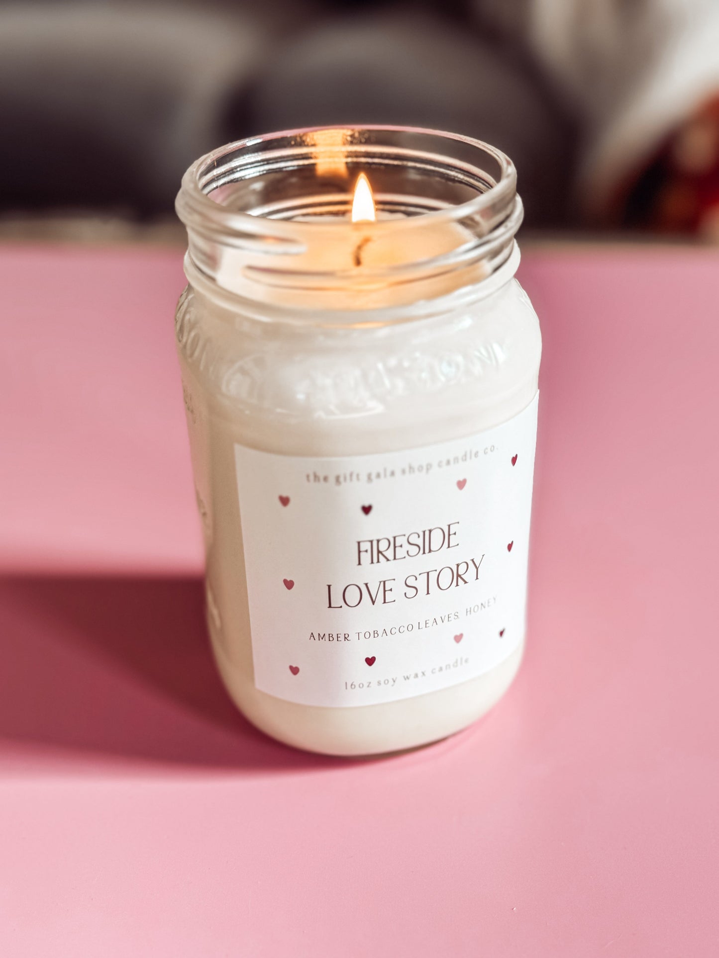 Fireside Love Story Candle – 16 oz Valentine’s Soy Candle | Romantic Gift for Him or Her | Handmade Farmhouse Decor The Gift Gala Shop Candle Co. 