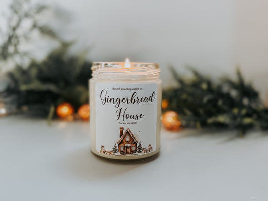 Gingerbread House Candle | Handmade Soy Candle | Toxin Free Candle | Holiday Bakery Scented Candle | Christmas Table Decor | Stocking Stuffer Thegiftgalashop 