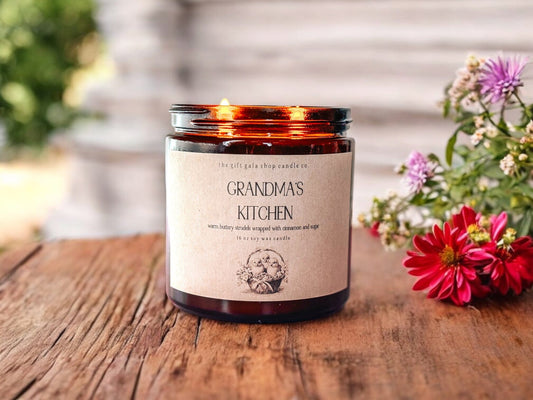 Grandmas Kitchen 16 oz Scented Soy Candle for Easter | Best Natural Home Fragrance For Spring The Gift Gala Shop Candle Co.
